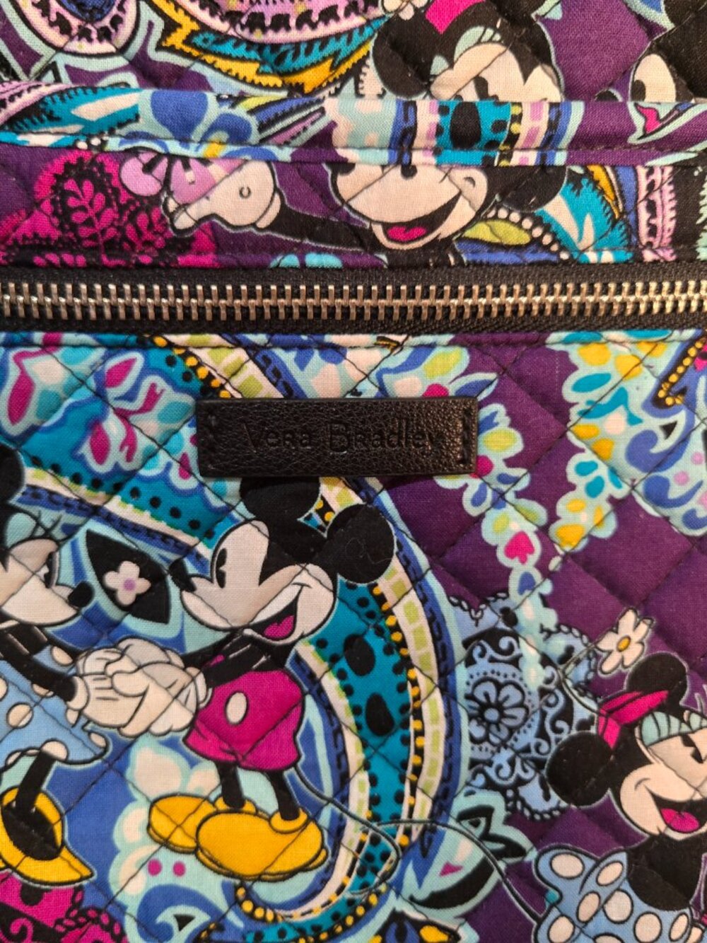 Vera Bradley x Disney Parks Mickey Celebration Paisley Original Tote Bag - EUC - Picture 3 of 10